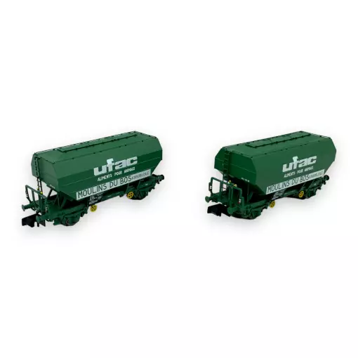 Set van 2 graanwagens - Ree Models NW-321 - N 1/160 - SNCF - Ep IV - 2R