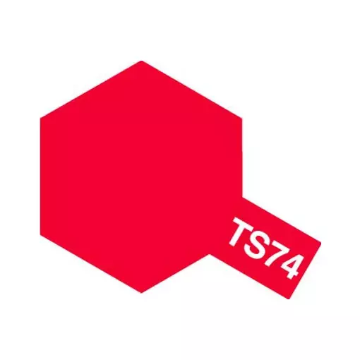 Peinture spray rouge translucide TS74 100ml - Tamiya 85074