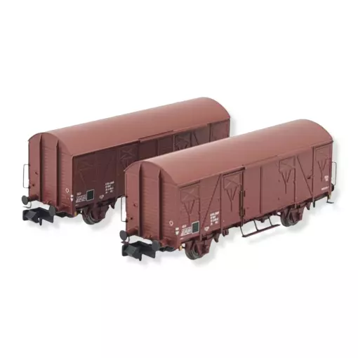 Set 2 wagons couverts  G4 ARNOLD HN6515 - SNCF - N 1/160 - EP IV