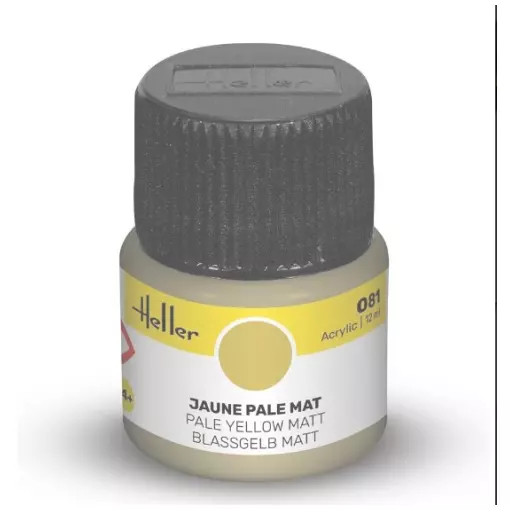 Peinture Acrylique 081 - Jaune Pâle Mat - Heller 9081 - 12ML