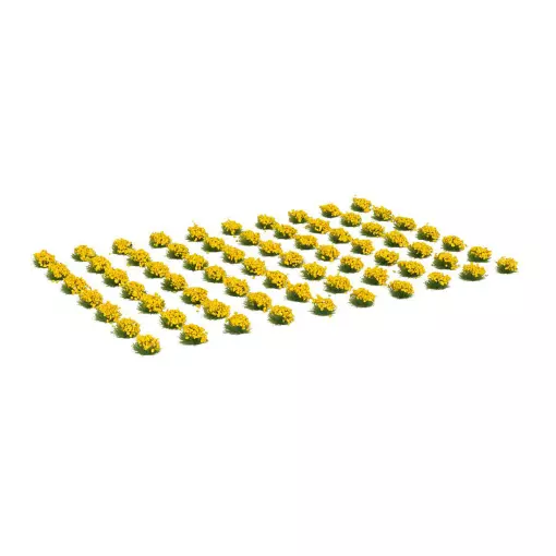 Lot de 100 Grappes de Fleurs - Jaune - Faller 171392 - HO 1/87 
