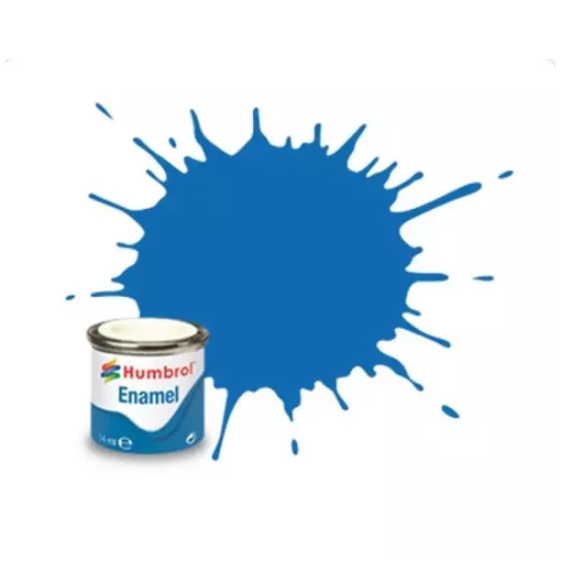 Peinture cellulosique couleur Bleu Baltique Brillant N°52 - Humbrol A0566 - 14 mL