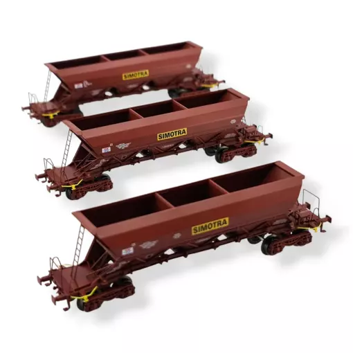 Set de 3 Wagons Trémies EX - REE MODÈLES NW-268 - N 1/160 - SNCF - EP IV - DC