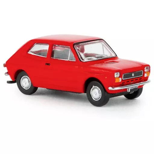 Fiat 127 auto in Brekina 22500 rode kleurstelling - HO: 1/87 - EP IV