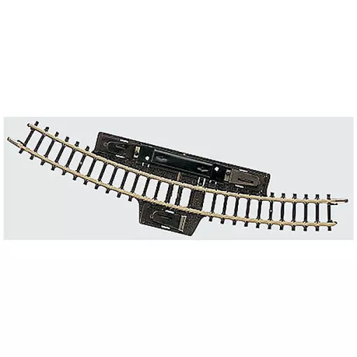 Remote control rail, curved, 195 mm radius, 30°.