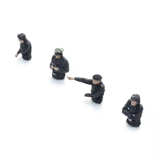 Équipage de char de la Wehrmacht - 4 personnages sans jambes - ARTITEC 5720010 - 1/72  
