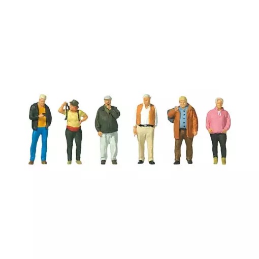 Lot de 6 personnages citadins passant Preiser 10724 - HO : 1/87