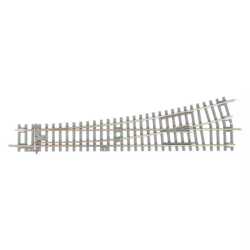 Left Turnout - Concrete Sleepers 239mm 15°-R9 PIKO 55170 | HO 1/87 | Code 100