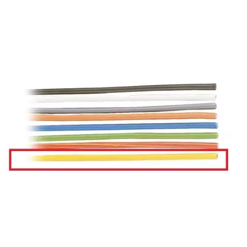 Câble électrique Jaune 0.50 mm² - 40 mètres - BRAWA 3221