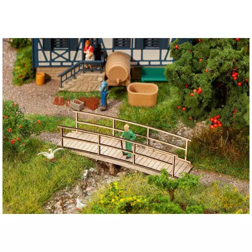 Modell Kleine Holzbrücke in Miniatur - HO: 1/87