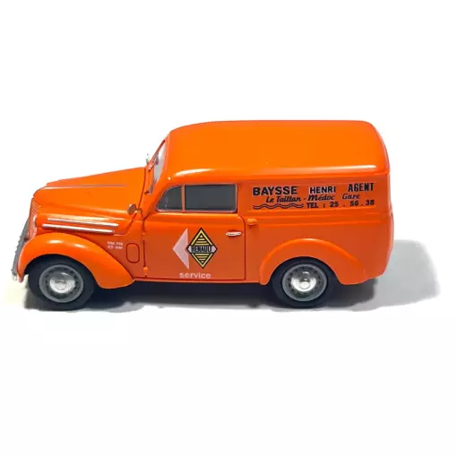 Voiture Renault Juvaquatre Orange "RENAULT" - REE CB 205 - HO 1/87