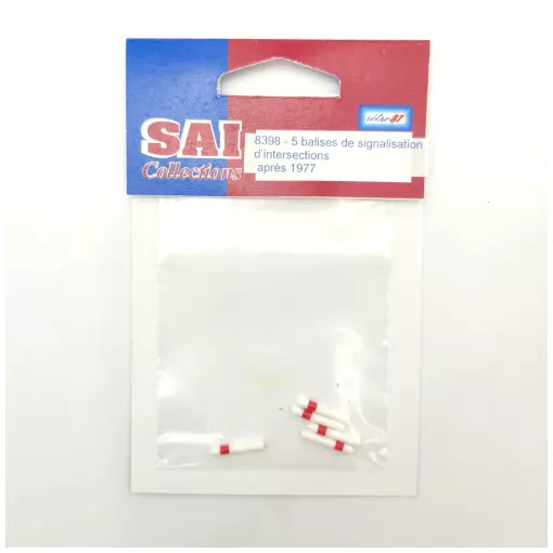 Pack of 5 white and red intersection beacons