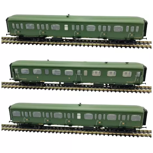 Set de 3 voitures voyageurs Express Nord - LS Models 40322 - HO 1/87 - NORD - Ep II