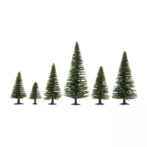 Pack of 25 Noch 26825 fir trees - HO 1/87 TT 1/120 - Height 50 to 140 mm