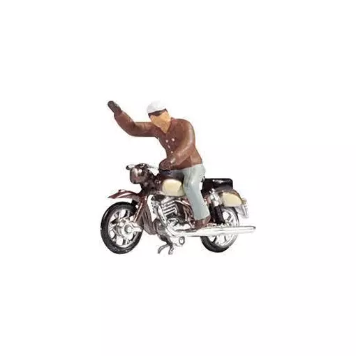 Un hombre en una moto NSU Supermax - NOCH 15916 - HO 1/87