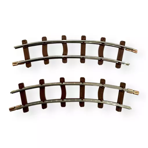 Lot 2 Rails Courbes - Rayon 140MM - Angle 30° - Minitrains 9302 - Code 83 - HOe 1/87 