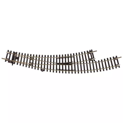 R2-R3 Left Curved Turnout - 30° Wooden Sleepers PIKO 55222 | HO 1/87 | Code 100