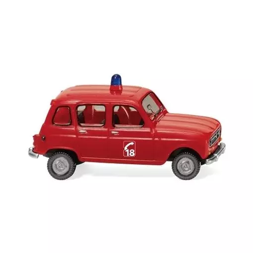 Voiture de pompiers Renault R4 - SAI 2216 / WI 022447 - HO 1/87
