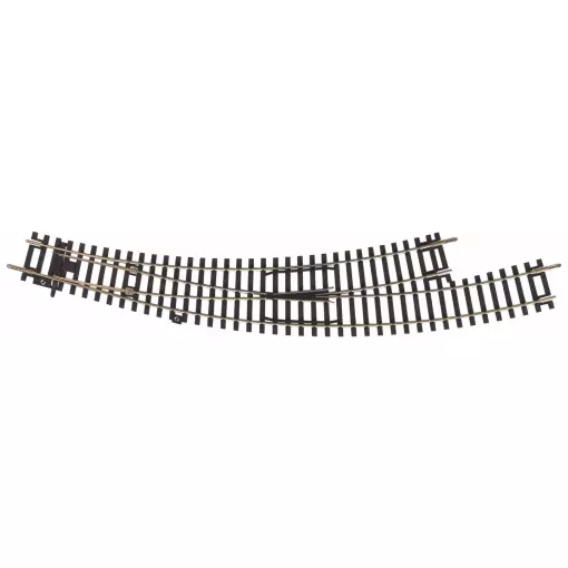 Left Curved Turnout R3-R4 - Wooden Sleepers 15° PIKO 55227 | HO 1/87 | Code 100