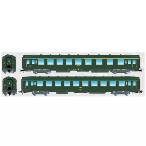 Set de 2 voitures DEV AO de 1ère et 2 éme classe SNCF