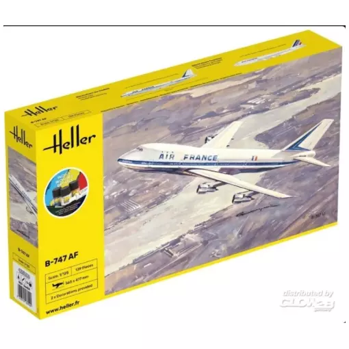  Avion Air France - B-747 AF - Heller 56549 - 1/125