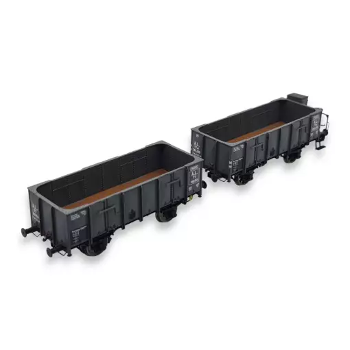 Pack 2 wagons tombereaux OCEM 19 REE Modèles WB828 - HO 1/87