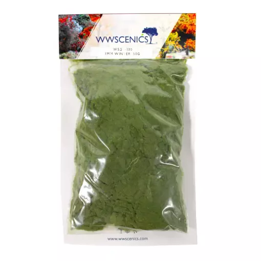 Gazon statique 1 mm Hiver 50 g - wwscenics WSG1030