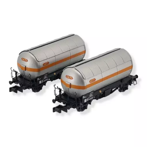 Batch 2 "SATI / UCB" silver Arnold HN6479 SNCF tank wagons N 1/160 EP IV