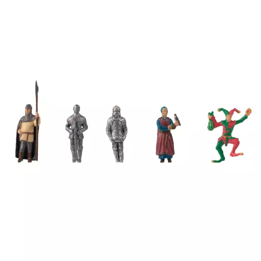 Set of 6 "castle" figures FALLER 151631 - HO 1/87