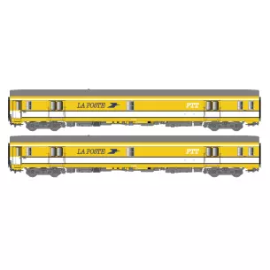 Lote de 2 postcars amarillos PA UIC - LSModels 40446 - SNCF - HO : 1/87 - EP IV image N°2
