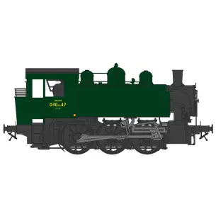 Locomotive à vapeur 030 TU 47 Ouest - Chrezo 030-06 - 0 1/43 - SNCF - Analogique - EP. III