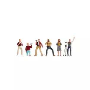 Pack of 6 NOCH 15571 "Photographers" figures - HO 1/87