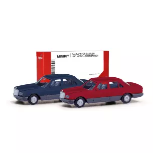 Mercedes-Benz Classe S W126 - Bleu & Rouge - Herpa 013727-004 - 1/87
