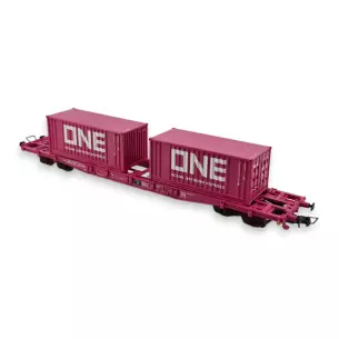 Wagon porte-conteneurs S7B ONE Touax - Jouef 6261 - HO 1/87
