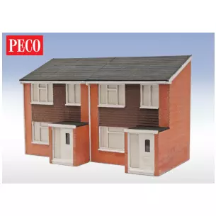 Façades de maisons jumelées des années 1960 - Peco LK-212 - OO/HO