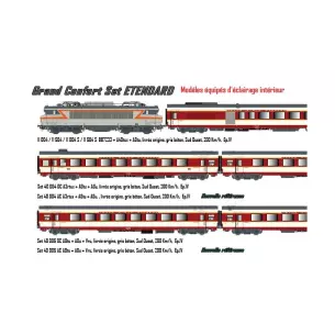 Set grand confort "Étendard" locomotive électrique BB 7233 + A4Dtux + A8tu - LS Models 11004DC - HO 1/87 - SNCF - Ep IV - Analogique - 2R image N°2