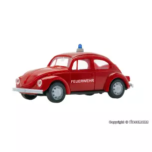 VW Coccinelle type pompiers avec éclairage LED et lumière bleue - Viessmann 1160 - HO 1/87