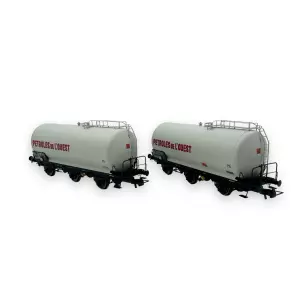 Set of 2 3-axle tank wagons "Pétrole de l'Ouest" - Jouef HJ6249 - HO 1/87 - SNCF - Ep IV - 2R image N°2