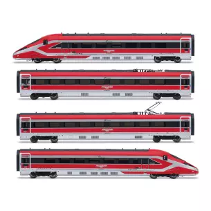 Coffret 4 éléments TGV « Frecciarossa 1000 » nouvelle livrée - Arnold HN2619 - N 1/160 - FS - Ep VI - Analogique - 2R