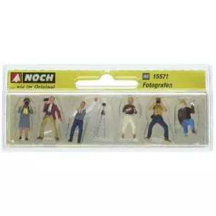 Pack of 6 NOCH 15571 "Photographers" figures - HO 1/87 image N°2