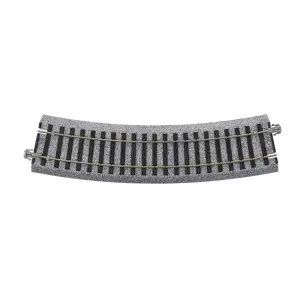4 rails incurvés Unitrack (R430-22.5) 22,5 degrés - Kato 2-260 - HO 1/87 image N°2