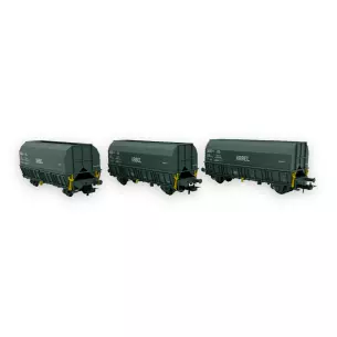 Set de 3 Wagons Trémies ARBEL - MAKETTE 4742 - HO 1/87 - SNCF - EP IV - 2R