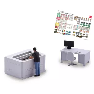 Machine laser - Coffret d'action scénette - Busch 79904 - HO 1/87