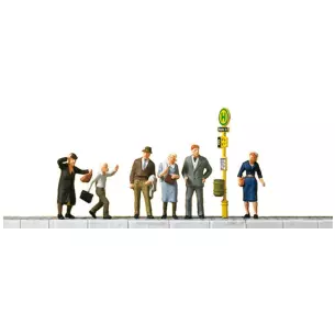 Pack de Voyageurs - Attente du Tramway - Preiser 79148 - N 1/160