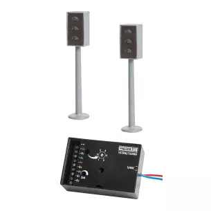 2 feux de circulation à LED avec électronique - Faller 162060 - N 1/160