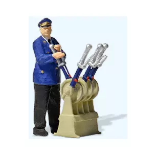 Ouvrier poste d'aiguillage - Preiser 28271 - HO 1/87