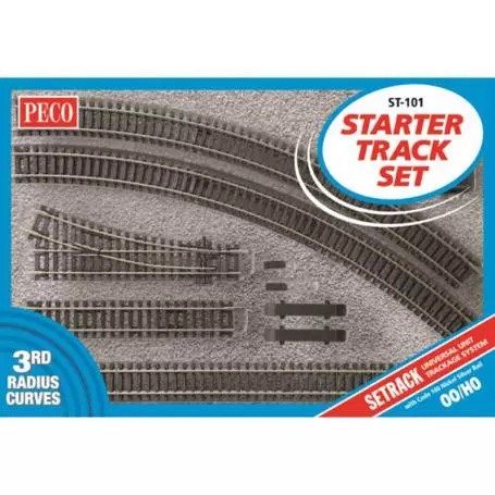 Coffret de rails/aiguillages Peco ST101 - HO : 1/87 - Code 100