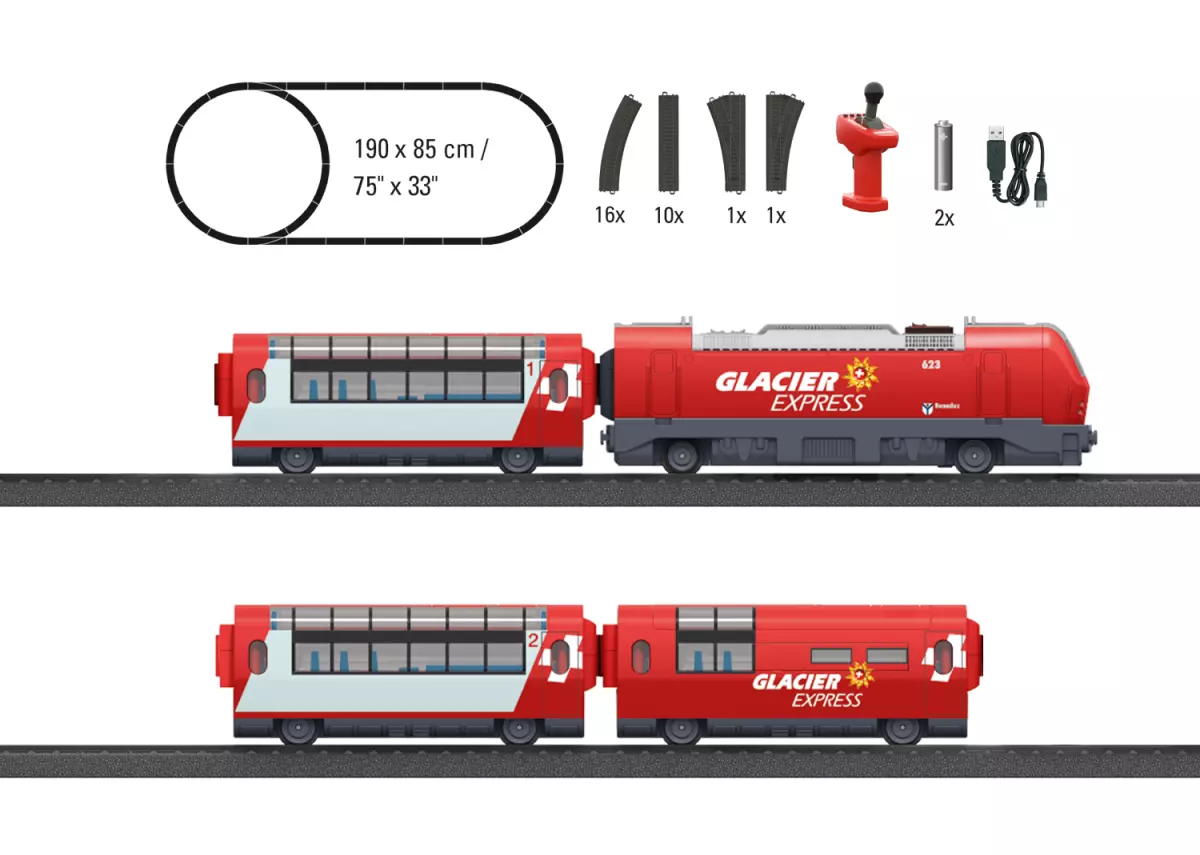 Glacier Express starter set Marklin My World 29348 HO 1 87 Jura Modelisme