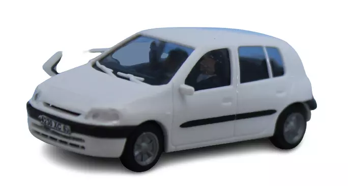 Renault Clio 2 5 portes blanche Sai 1642 HO 1 87 Jura Modelisme