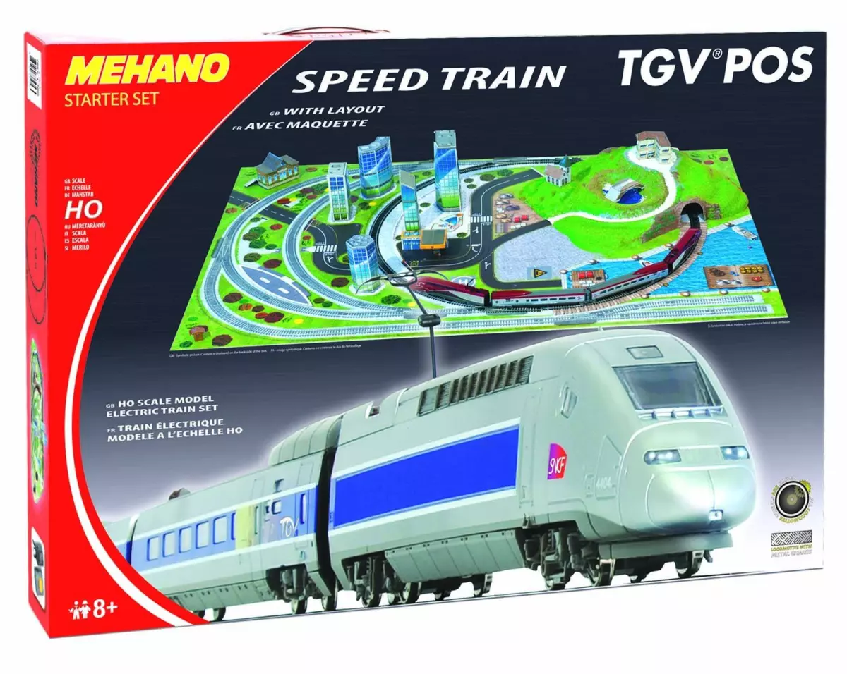 Set départ TGV POS Mehano T111 - HO, tapis de décors Code 100